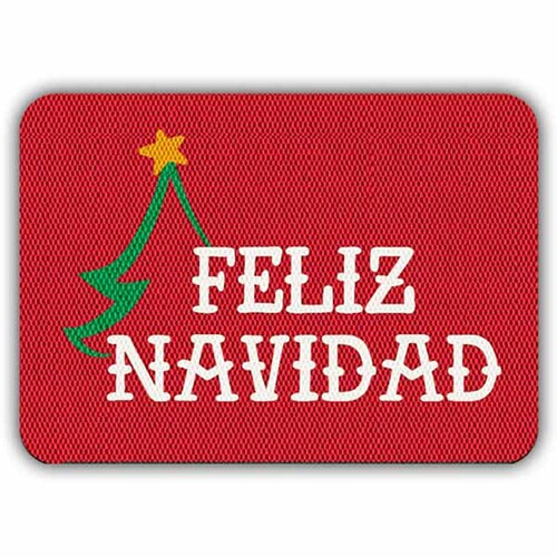 TAPETE NAVIDEÑO ELITEMAT DISEÑO NAVIDAD ARBOL RED DE 0.70X0.50 MTS