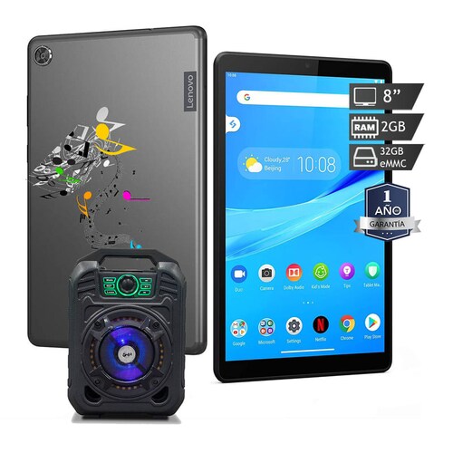 Tablet Lenovo 32gb 2gb - 8"- Gps Wifi Bt 5.0 - Android + Bocina