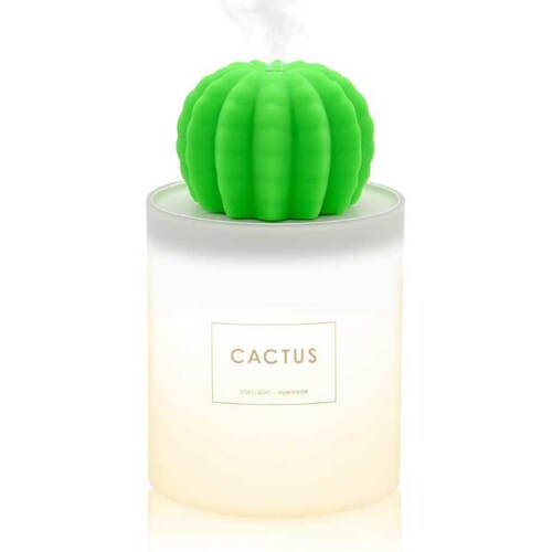 Humidificador Cactus Gadgets & fun con  lampara led integrada Difusor ideal para aromaterapia con lampara Led ultra silencioso 