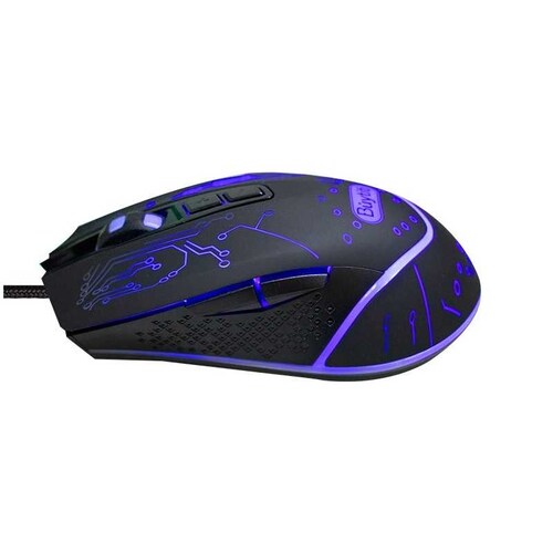 Mouse óptico Gamer alámbrico Gadgets & Fun diseño ergonómico ratón para juegos gaming PC 4 velocidades DPI de: 1600/2400/3200
