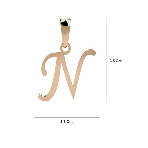 Dije Inicial Letra N Oro 10 K + Obsequio + Envio