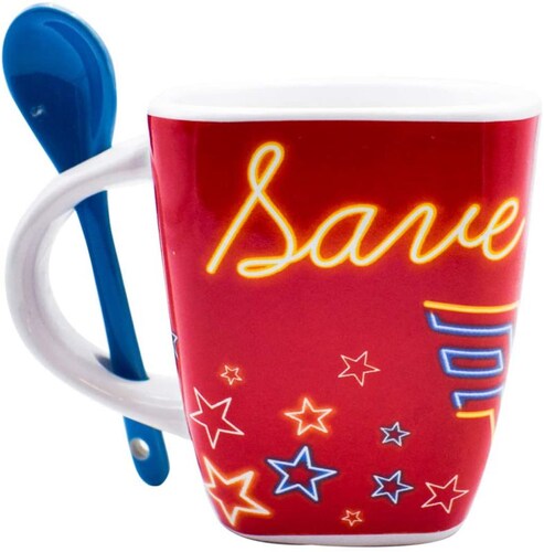 Taza Mujer Maravilla Para Café Con Cuchara Wonder Woman 