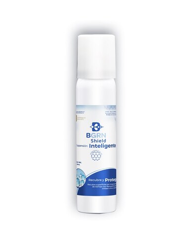 Set 5 Piezas. BGrn Shield, Desinfectante Antiviral por tiempo prolongado en Aerosol, 100ml. 