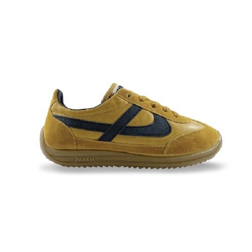 Tenis Panam Tipo Piel Ocre 010365