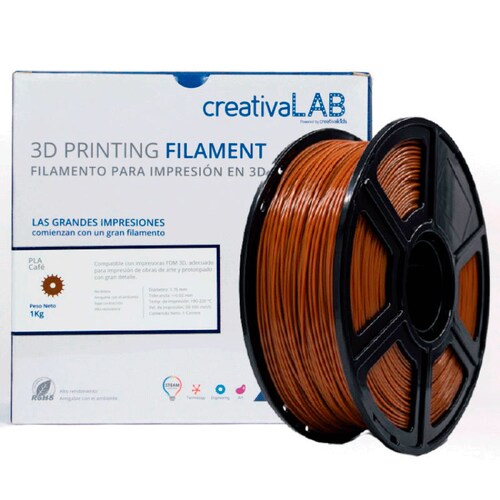 Filamento CreativaLab 1.75mm PLA 1 kg Café