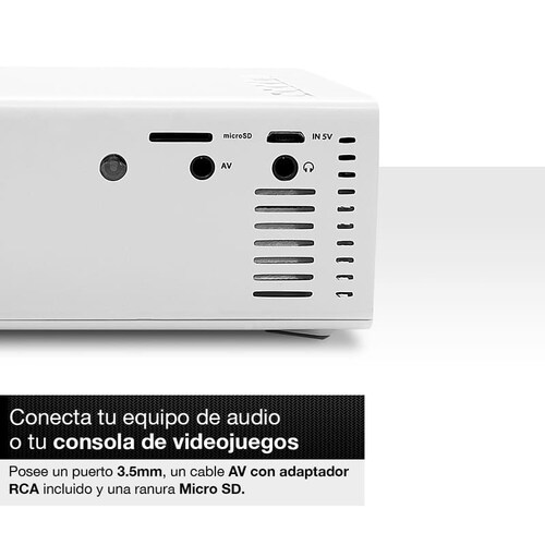 Mini Proyector Portátil LED para RCA HDMI USB y MicroSD Redlemon