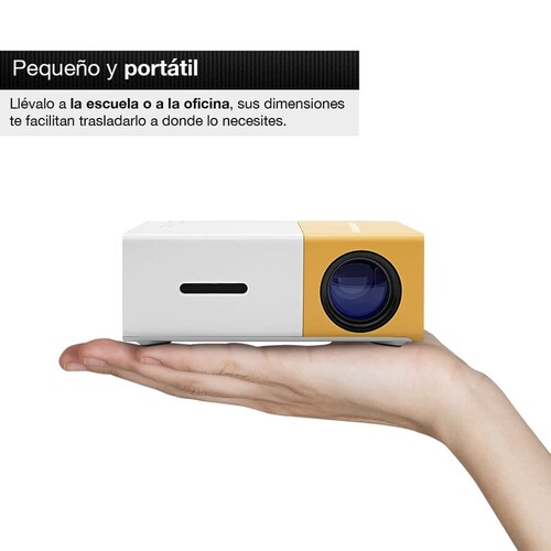 Mini Proyector Portátil LED para RCA HDMI USB y MicroSD Redlemon