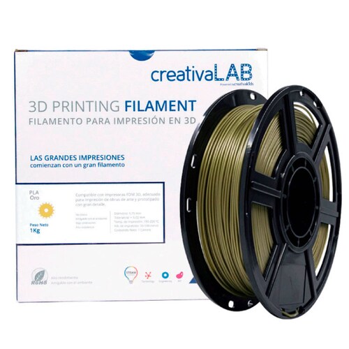 Filamento CreativaLab 1.75mm PLA 1 kg Oro