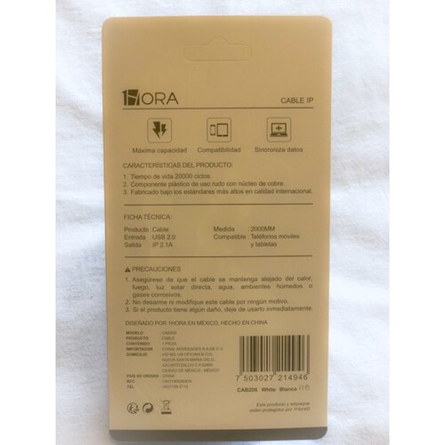 Cable IP Carga y sincrinoza datos 2M