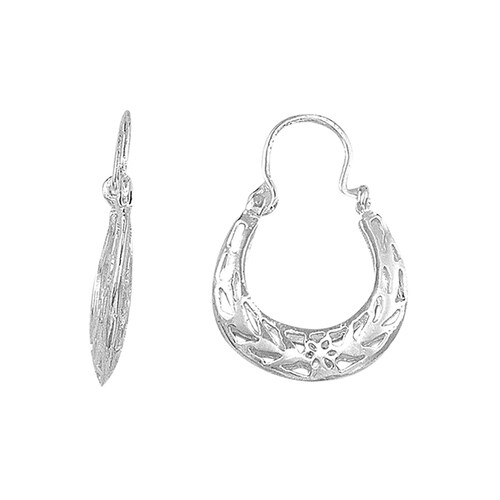 Arracada con Diseño de Canasta Roseta en Plata .925 + Obsequio