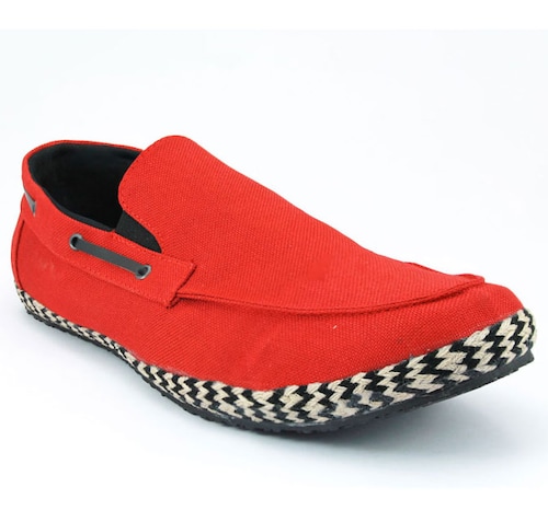 Zapato Mocasín Fresco De Caballero Textil Marinero.