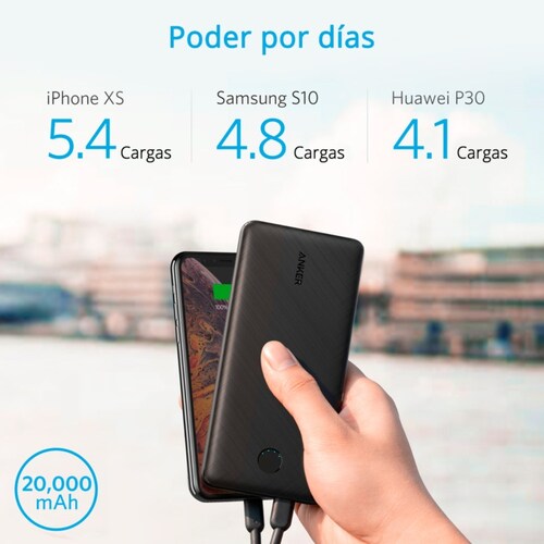 Batería Portatil Anker Powercore Essential 20.000 PD Carga Rapida Iphone 13/12/11