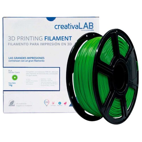 Filamento CreativaLab 1.75mm PLA 1 kg Verde