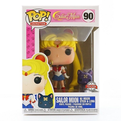 Funko Pop Sailor Moon with Moon Stick & Luna Edicion Especial
