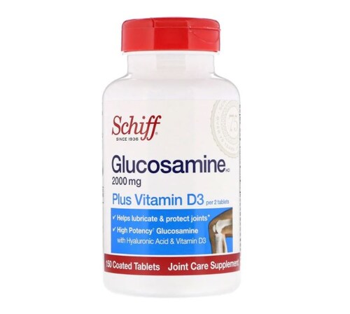 Glucosamina D3 Plus, 2,000 mg. Lubrica y Protege las Articulaciones, Schiff 