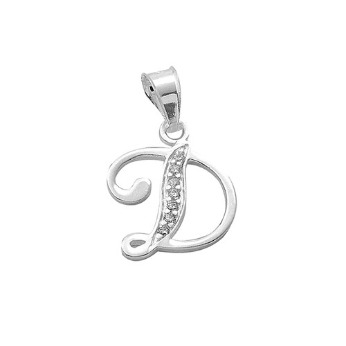 Dije Inicial Letra D en Plata .925 + Obsequio