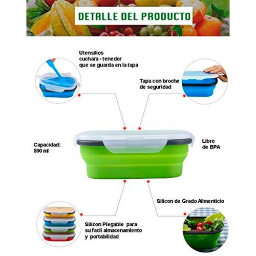 Porta Alimentos Lunch-Away Green con 2 tuppers — Equip Vic