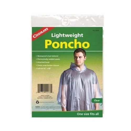 Poncho Impermeable Con Gorro Unitalla Transparente Coghlans 9266