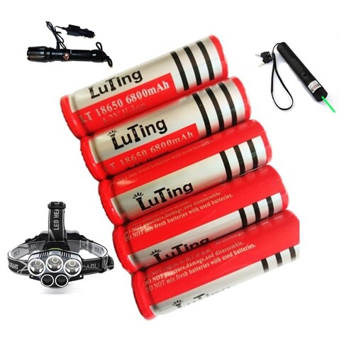 Bateria Recargable Mod 18650 , 4.2 V.  6800 Mah, Pack 5 Pzas