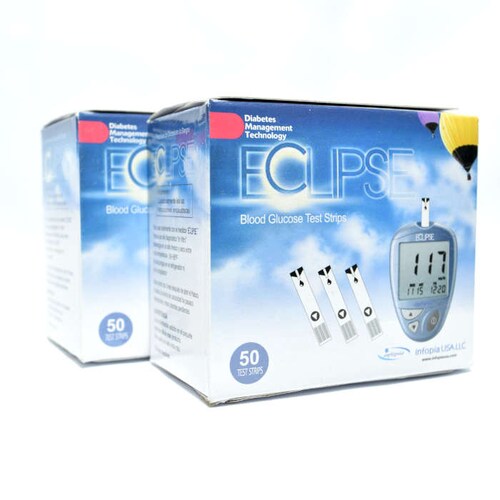 Tiras Reactivas para Glucometro Eclipse/Glucolab - Paquete con 100