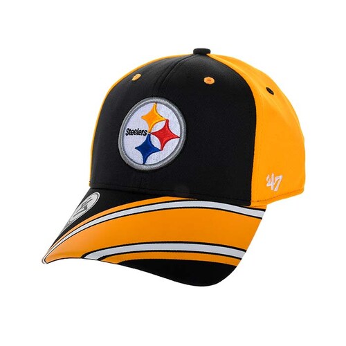 Gorra Unisex 47 Brand Team Stripe Mvp Pittsburgh Steelers Gold F-TMSTM25BIV-GD