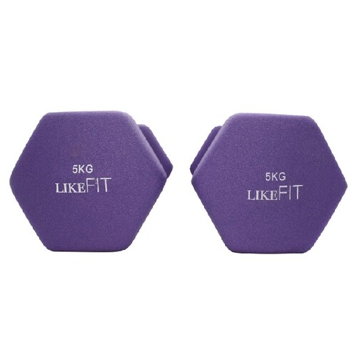 Par Mancuernas Pesa Neopreno 5 Kg Likefit Para Entrenamiento