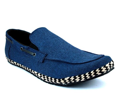 Zapato Mocasín Fresco De Caballero Textil Marinero.