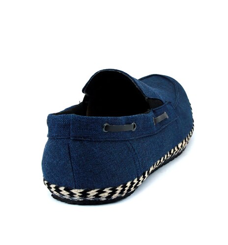 Zapato Mocasín Fresco De Caballero Textil Marinero.