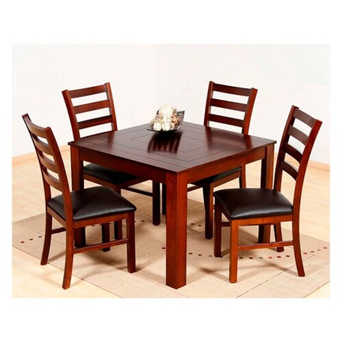COMEDOR MOBELO MANCHESTER COLOR NOGAL CON 4 SILLAS 204-ENTREGA ÚNICAMENTE EN CDMX, QUERÉTARO, PACHUCA, TOLUCA Y SUS ÁREAS METROPOLITANAS