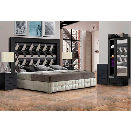 RECÁMARA TRIBECA KING SIZE 5 PZ-ENTREGA ÚNICAMENTE EN CDMX, QUERÉTARO, PACHUCA, TOLUCA Y SUS ÁREAS METROPOLITANAS