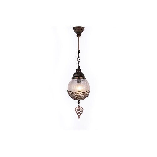 Lámpara Turca Artesanal de Techo esfera blanca