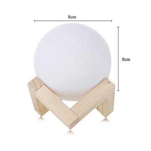 Lámpara Luna Led - 3 Colores De Iluminación - Recargable