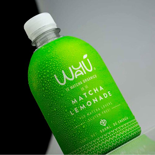 Té Verde Matcha Orgánico con Limonada, Wayu Matcha Lemonade (100% Natural y Sin Azúcar) 500 ml (6 Piezas)