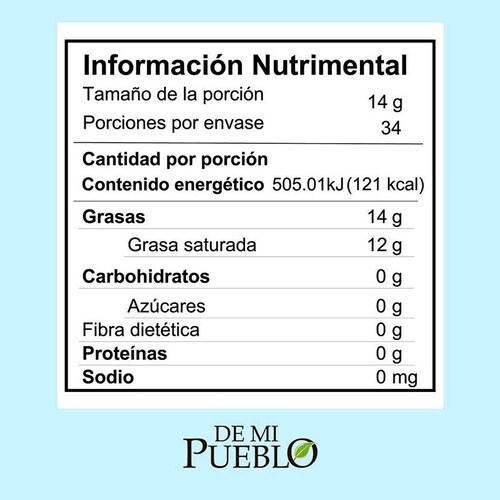 Aceite de Coco Orgánico sin Sabor ni Olor (473 ml por pieza) (Desodorizado) (2 Piezas)