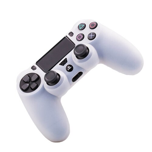 MandaLibre Funda Protectora con 2 Grips de Silicona para Controles DualShock 4 de Playstation 4 Transparente 