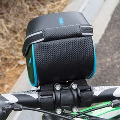 Bolsa Impermeable Celular Para Manillar De Bicicleta Negro