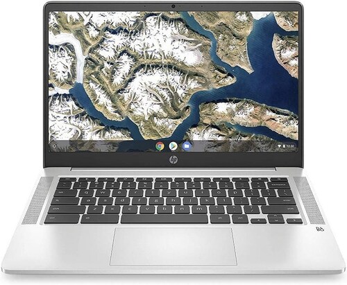 HP Chromebook 14 pulgadas FHD 1080P Laptop, Intel Celeron N4000, 4 GB RAM, 64 GB  micro sd EMMC, WiFi, cámara web, Bluetooth, USB-C, B&O Audio, Chrome OS