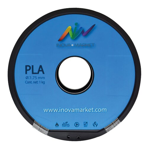 Filamento PLA 1.75 mm Azul InovaMarket de 1 Kg Incluye Factura