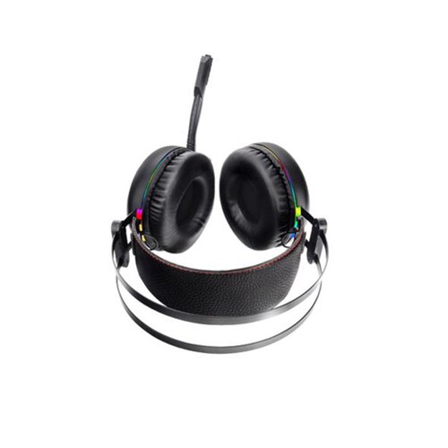 Audífonos con micrófono tipo Diadema Nextep Gamer Dragon XT, Iluminación RGB, USB, 3.5mm. Color Negro.