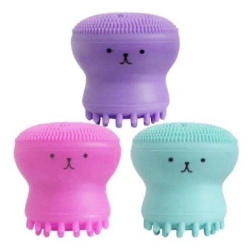 Limpiador Facial Pulpo Cepillo Exfoliante Anti Acné 12pz