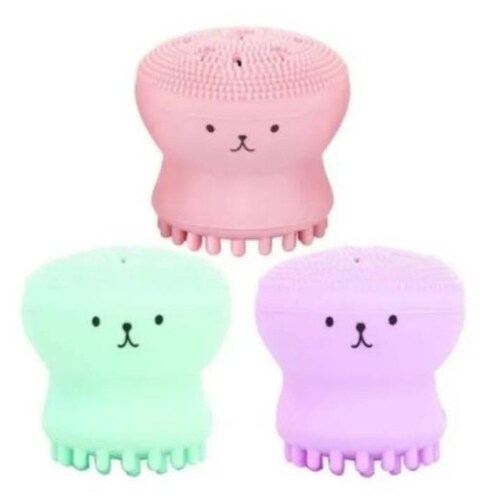 Limpiador Facial Pulpo Cepillo Exfoliante Anti Acné 12pz
