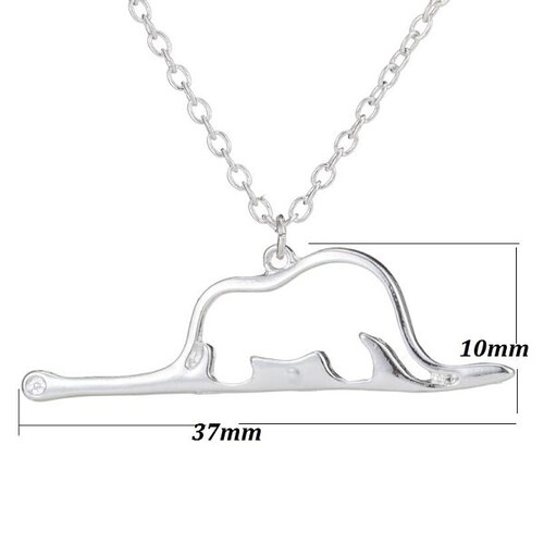 Collar dije del Elefante Sombrero El Principito Little Prince color plata