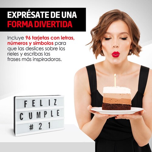 Letrero Luminoso LED Tipo Cartelera de Cine 96 Caracteres Redlemon