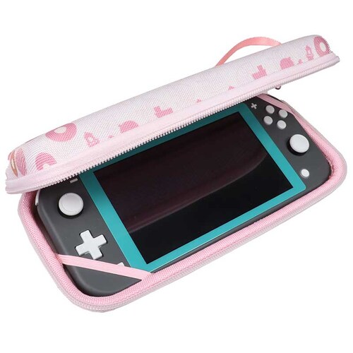 Estuche Kit Accesorios Nintendo Switch Lite Animal Crossing New Leaf Rosa