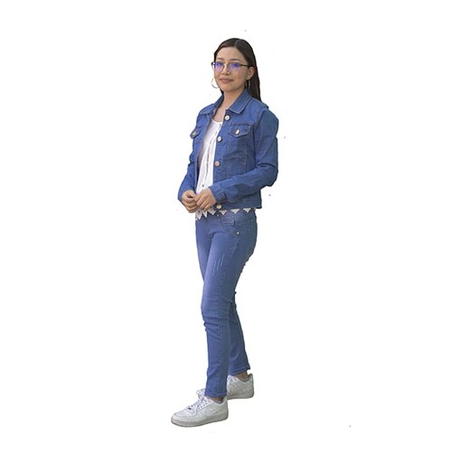 Chamarra de Mezclilla Azul Cielo de Dama