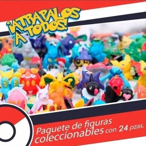 Paquete 24 Piezas Pokémon Figuras Coleccionables Pikachu