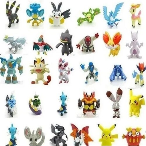 Paquete 24 Piezas Pokémon Figuras Coleccionables Pikachu