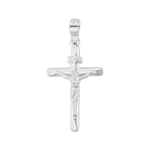 Dije de Cristo en Semi Tubo en Plata .925