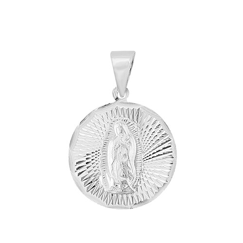 Medalla Virgen de Guadalupe Cuerpo Completo en Plata .925 + Obsequio