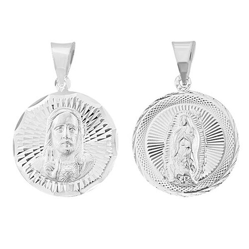 Medalla de Escapulario Redondo en Plata .925 